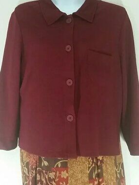 Sundress Maxi Matching jacket 2 Piece Set Burgundy
